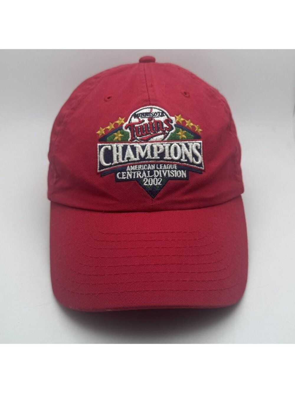 Minnesota Twins 2002 AL Central Division Champions Baseball Cap Hat Red DQ 2003